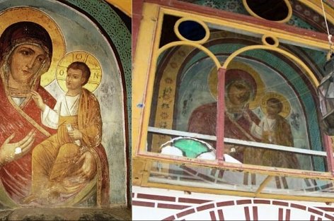 The Miraculous Icon of Panagia that was Shot on Mount Athos