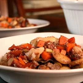 Baked Butter Beans with Vegetables