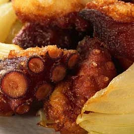 Cuttlefish or Octopus with Potatoes in the Oven