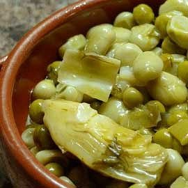 Artichokes with Beans or Peas