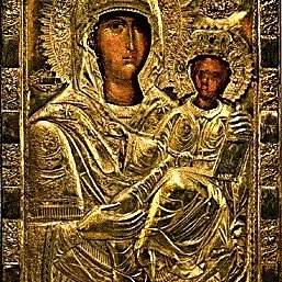 Virgin Mary Myrovlitisa the Myrrh-flowing on Mount Athos