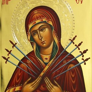 Virgin Mary of Sorrows -Theotokos with Seven Swords