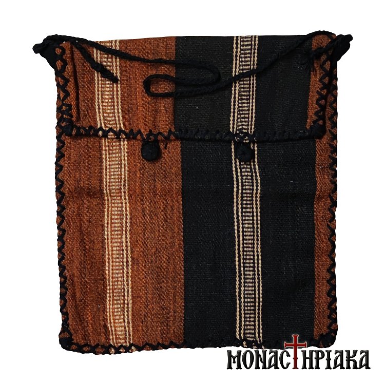Monk Handwoven Bag in Black - Brown