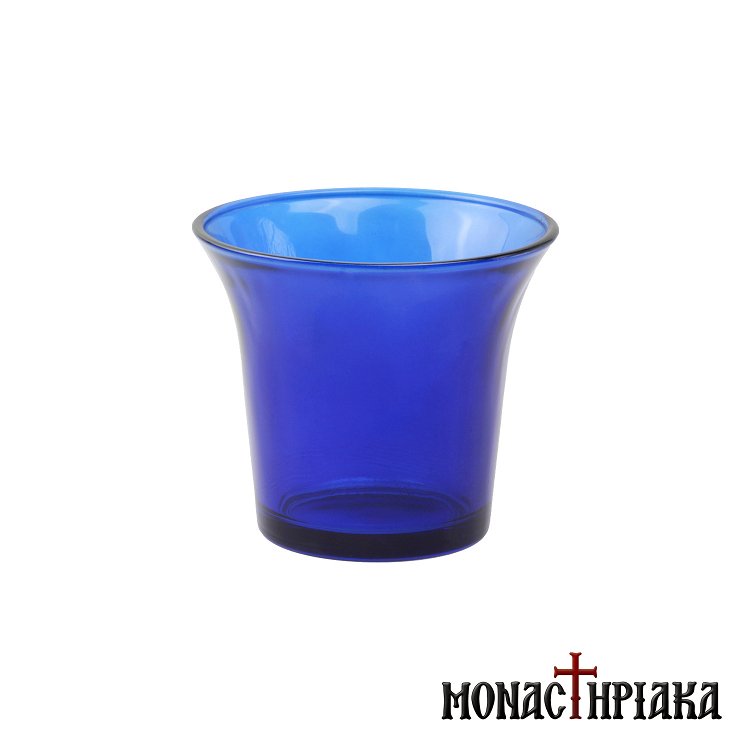Glass Cup for Candili (Oil Lamp) Blue