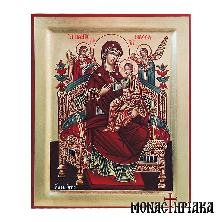 Αγιογραφία με την Παναγία Παντάνασσα - Hand painted icon of Panagia Pantanassa