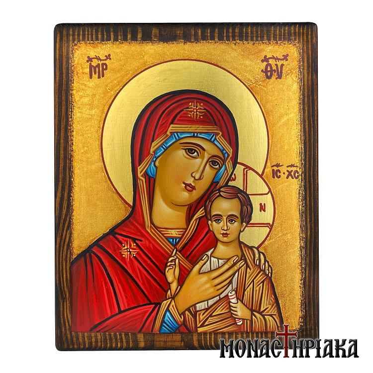 Αγιογραφία με την Παναγία του Καζάν - Hand painted icon of Panagia of Kazan