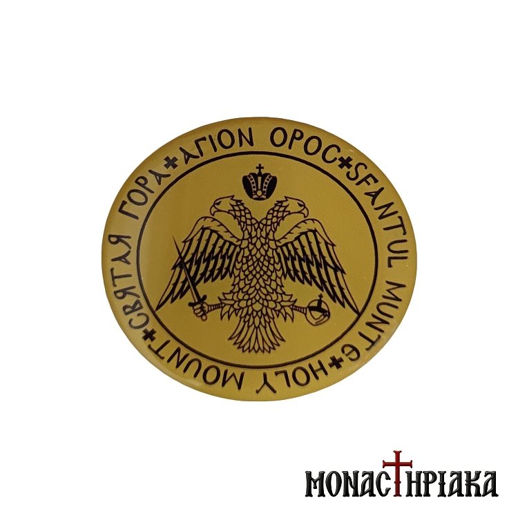 Sticker with the Two Headed Eagle & Mount Athos