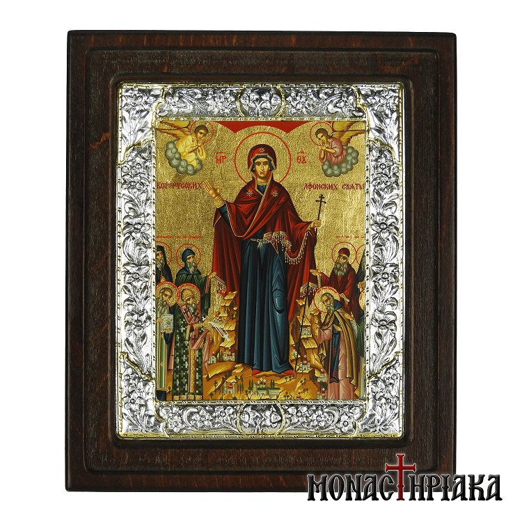 Virgin Mary with Russian Athonite Saints