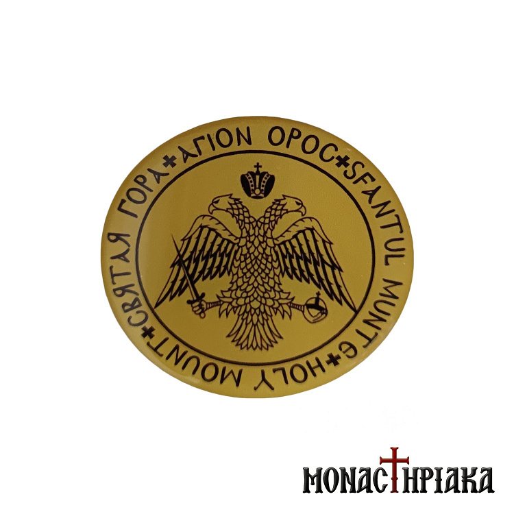 Sticker with the Two Headed Eagle & Mount Athos