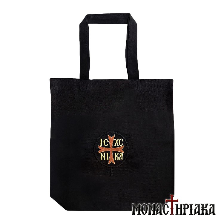 Black Embroidered Bag IC XC NIKA