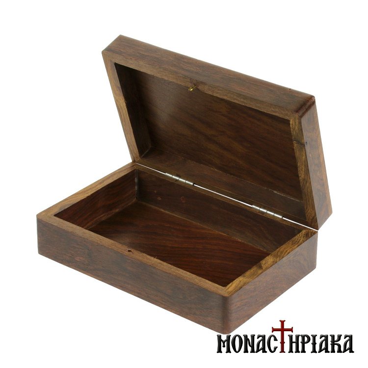 Oblong Wooden Box with Cross