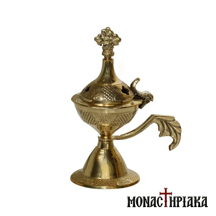 Home Censer Gold Colored with Decoration
