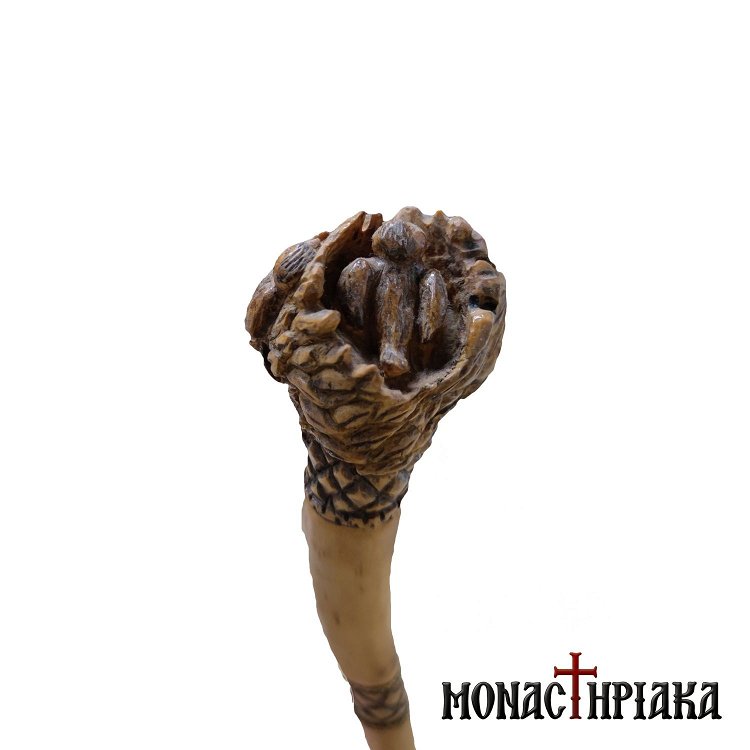 Walking Stick with Carved Bird Nest