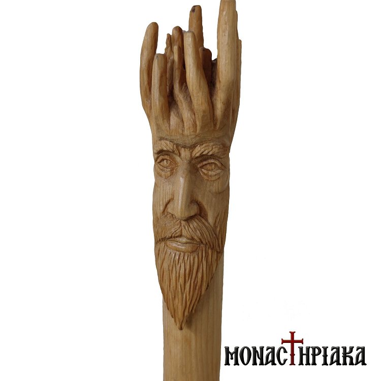 Walking Stick with Shape of a Monk