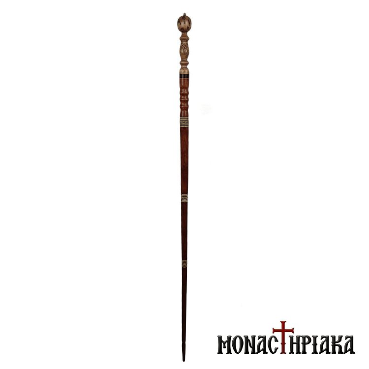 Walking Stick with Carved Decoration the Globe