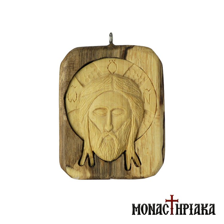 Encolpion “Holy Mandylion” Carved on Olive and Boxwood