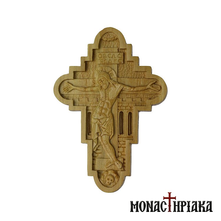 Wood Carved Byzantine Cross