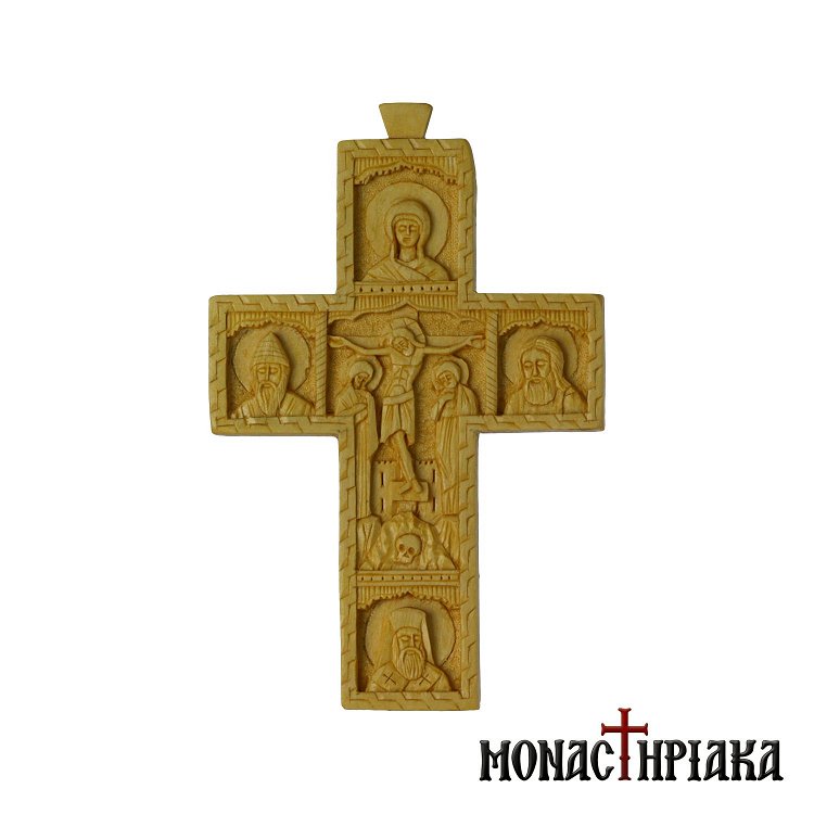 Multi-personal Collectible Wood Carved Cross