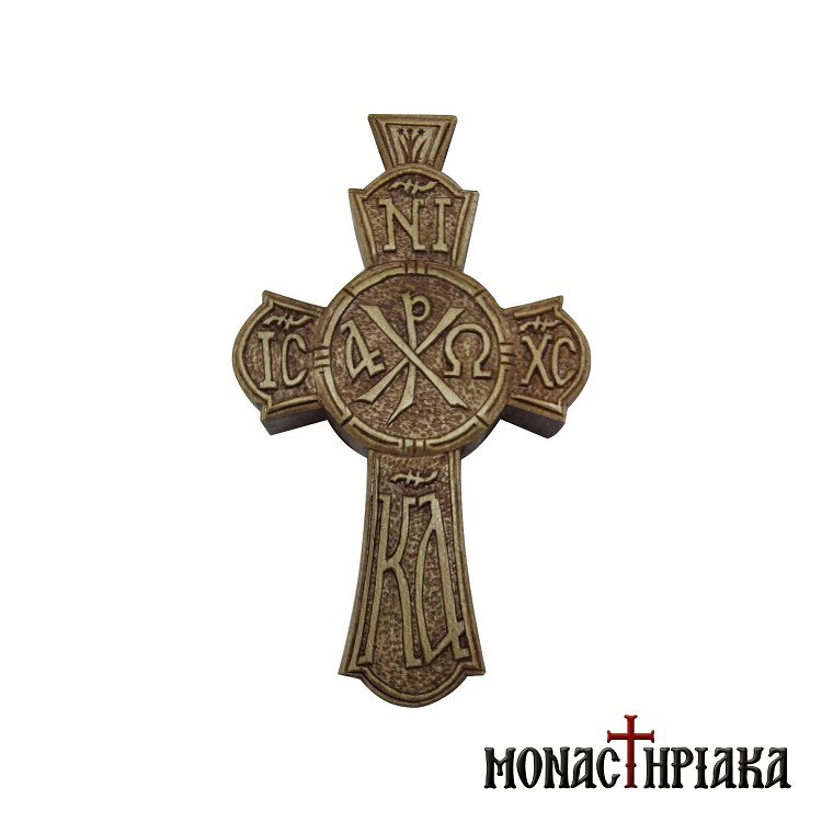 Wood Carved Cross with Crucified Jesus