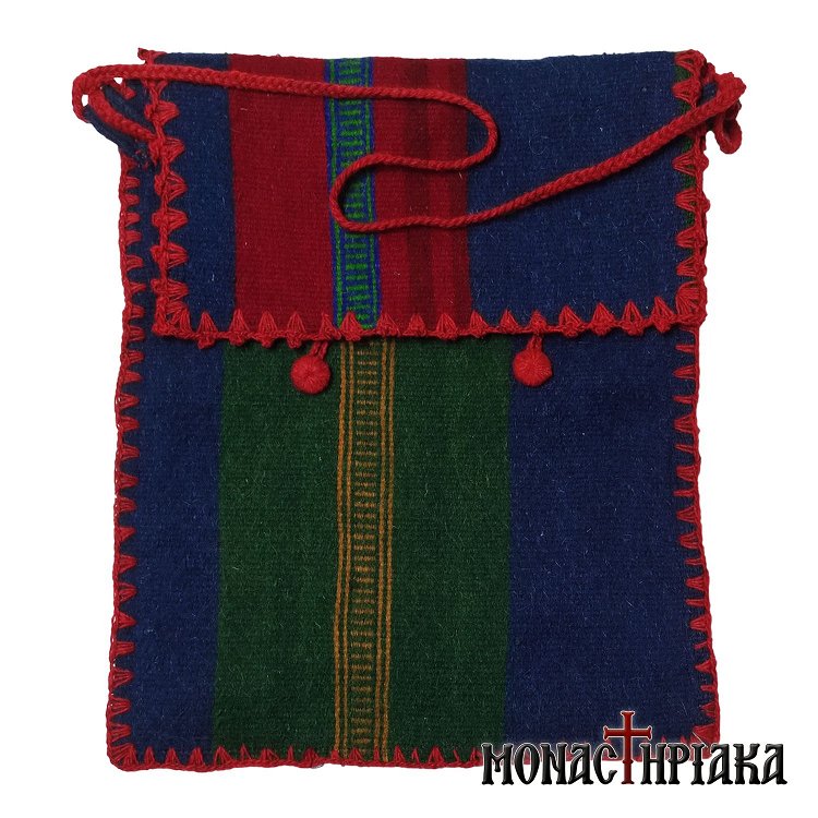 Monk Handwoven Bag Red - Blue - Green