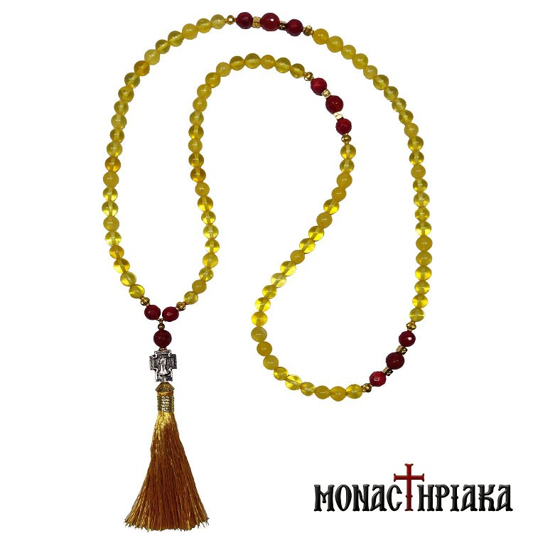 Prayer Rope with Amber Beads