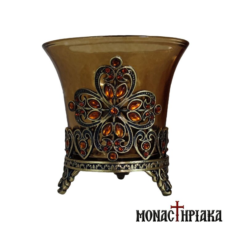 Standing Vigil Lamp with Decoration