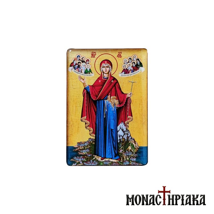 Magnet with Virgin Mary of Mount Athos