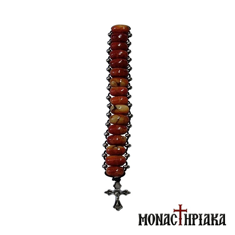 Prayer Rope with Coral beads