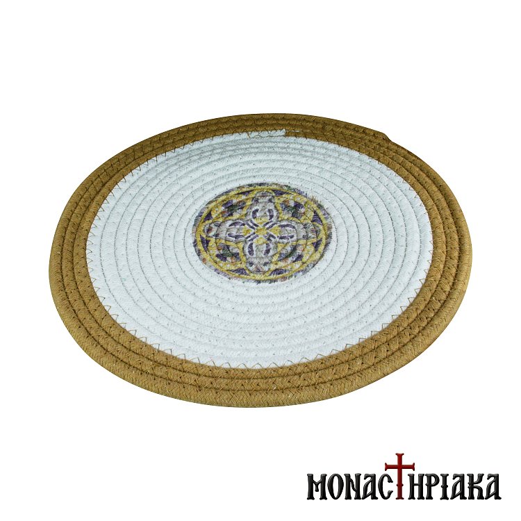 Round Place Mat for Prosphora Holy Bread