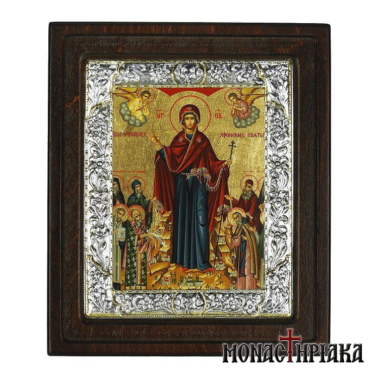 Virgin Mary with Russian Athonite Saints