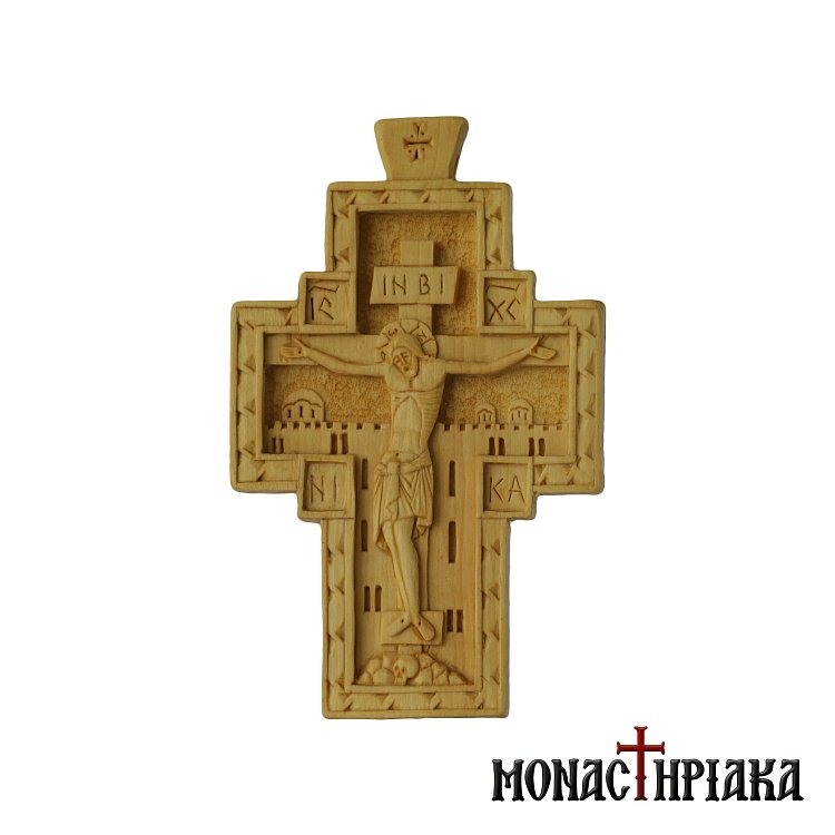 Hand Carved Wooden Cross