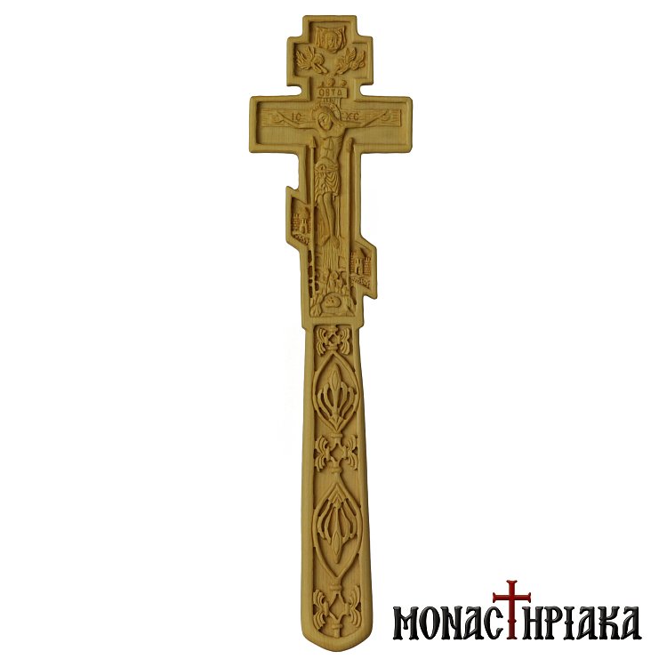 Hand Carved Wooden Blessing Cross