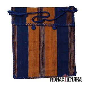 Monk Handwoven Bag with Blue Designs