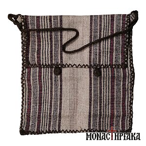 Monk Handwoven Bag with Brown Stripes