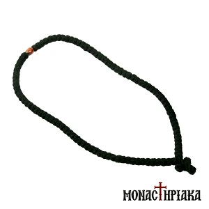 Wool Prayer Rope 100 Knots with Wooden Beads