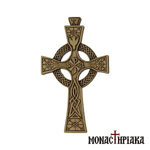 Celtic Hand Carved Wooden Cross