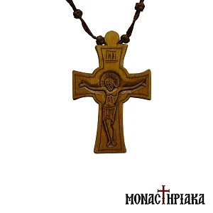 Hand Carved Wooden Cross with the Crucifix