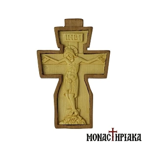 Pectoral Cross Carved on Boxwood and Mulberry Wood
