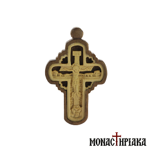 Pectoral Cross Carved on Boxwood and Mulberry Wood