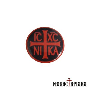 Sticker with Cross IC XC NIKA Red