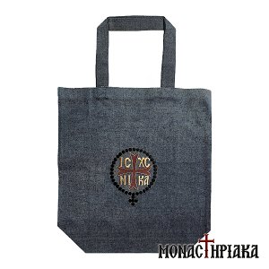 Blue Embroidered Bag IC XC NIKA