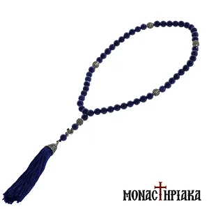 Prayer Rope with 50 Blue Goldstone Beads
