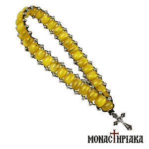 Prayer Rope with Yellow Beads