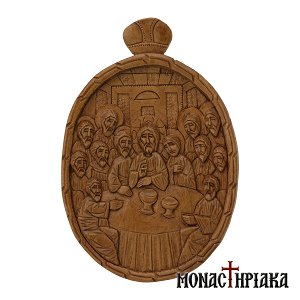 Wood Carved Encolpion "the Last Supper"