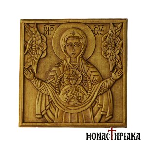 Wood Carved Icon of Virgin Mary “Liberator”