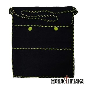 Monk Handwoven Bag in Black - Green
