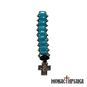 Small Prayer Rope with Blue Beads