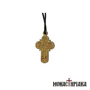 Wooden Cross with Engraved Decoration