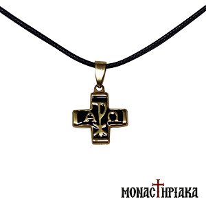Cross for the Neck Gold-Black ΑΡΧΩ