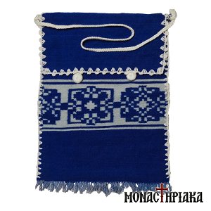 Monk Handwoven Bag with Blue Designs